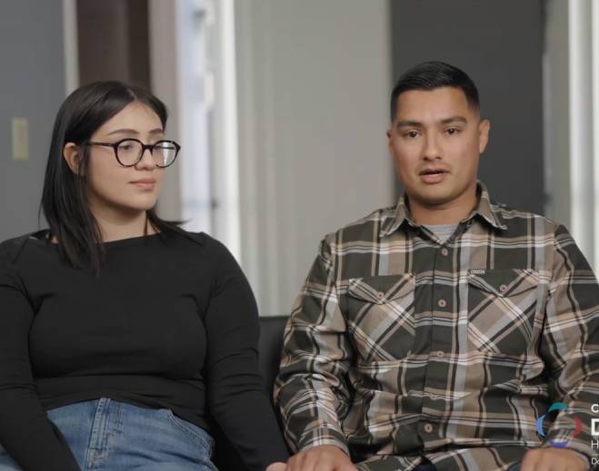 Patient sharing healthcare experience during interview