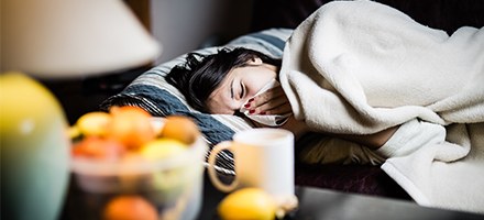 SICK PERSON WITH THE FLU OR COLD