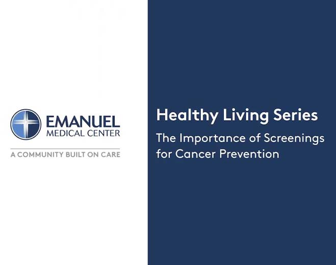 Cancer screening and prevention education graphic