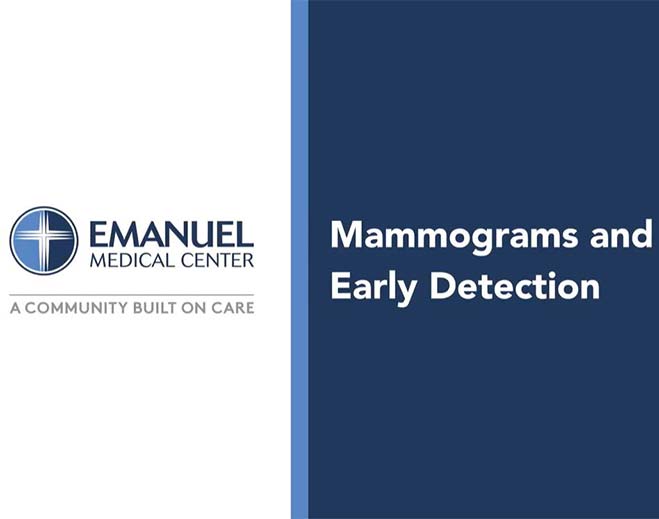 Mammograms and early detection awareness graphic