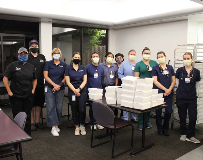 Healthcare staff appreciation meal donation event