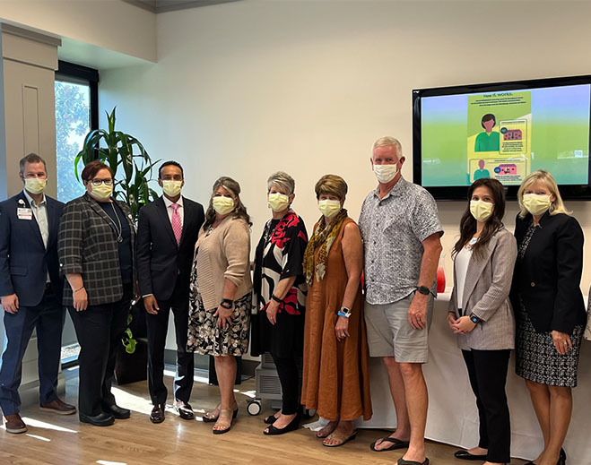 Community leaders during the launch of new scalp cooling system
