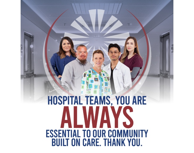Healthcare workers appreciation and recognition graphic