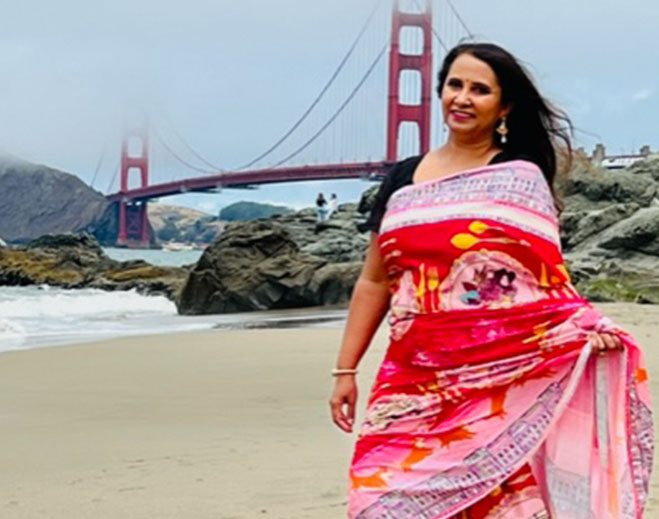 Community member at Golden Gate Bridge